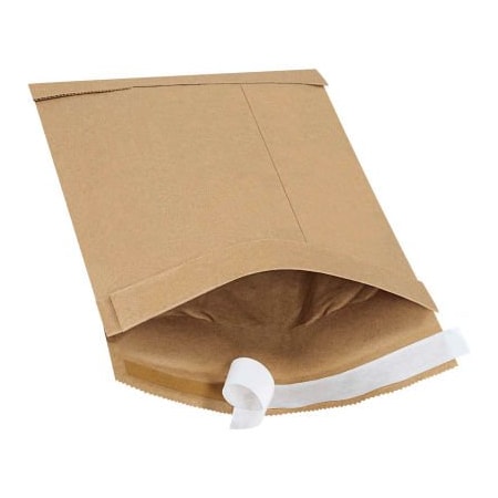 The Packaging Wholesalers Self Seal Padded Mailers, No 1, 7-1/4"W x 12"L, Kraft, 100/Pack ENVB804SS